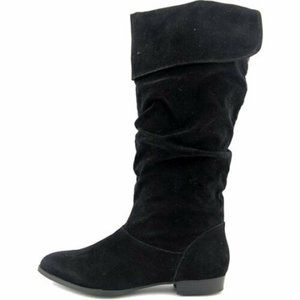 NEW -  Style & Co. Tiriza Faux Black Suede Knee High Boots Size 8